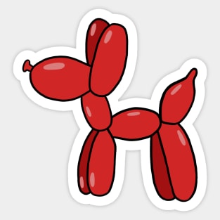 Red Balloon Dog Sticker